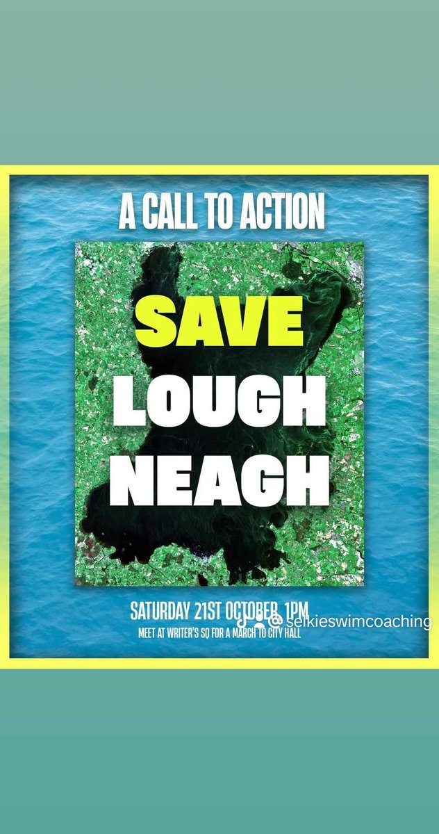 All out on Saturday for Lough Neagh. 

#WaterIsLife 
#systemfail
@Feargal_Sharkey @foe_ni @EJNI_Online @RDeanBlackwood @SaveOurSperrins @JamesAOrr @ShaunaReports @ProfJohnBarry