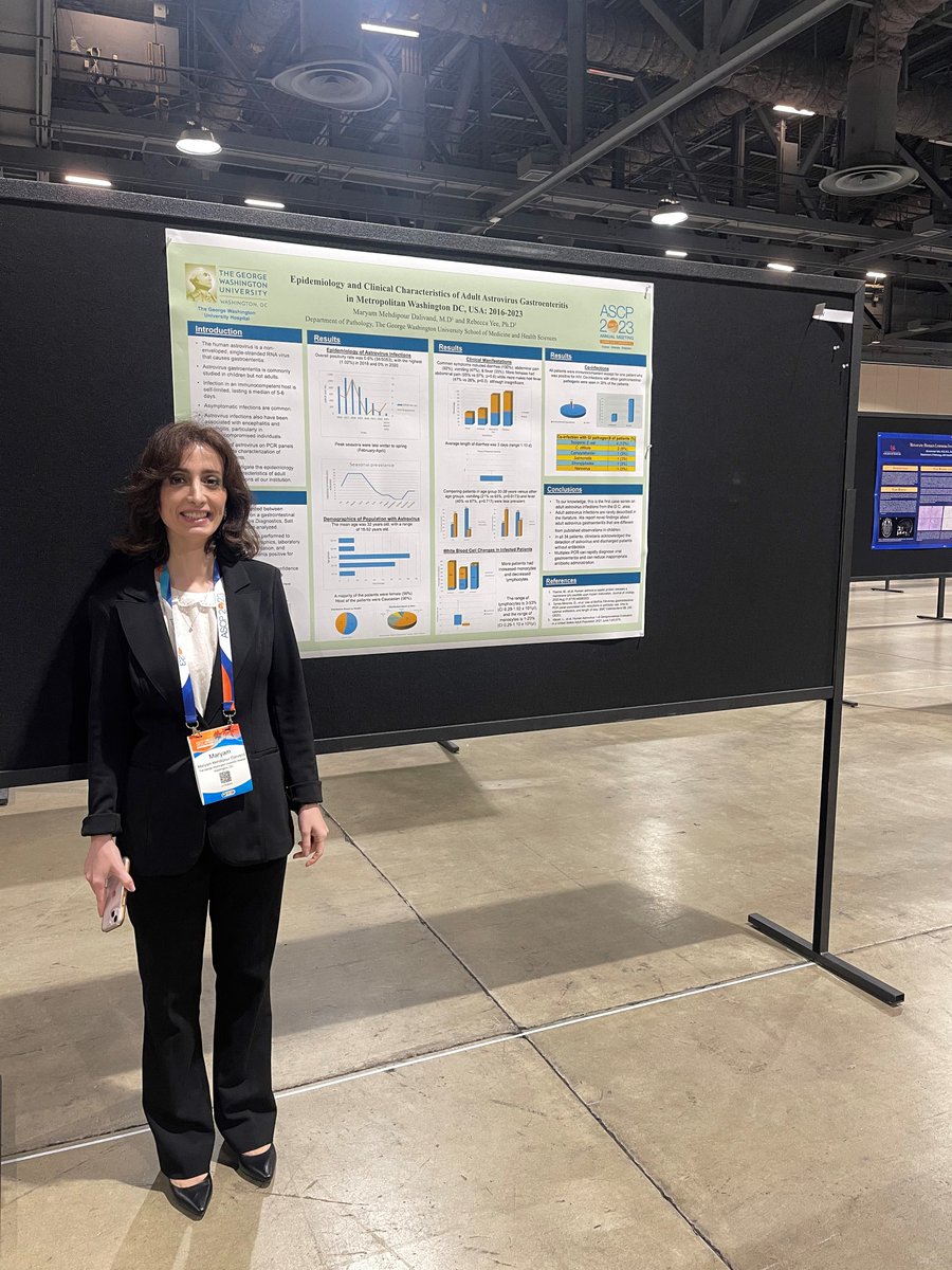 GWPathology's tweet photo. @GWPathology is proud to have two PGY2s Drs. @MaryamMpd @haikSim represent us at #ASCP2023. Wishing Dr. Simonyan the best of luck as a Blue Ribbon Finalist! https://t.co/xDIYThqbZE