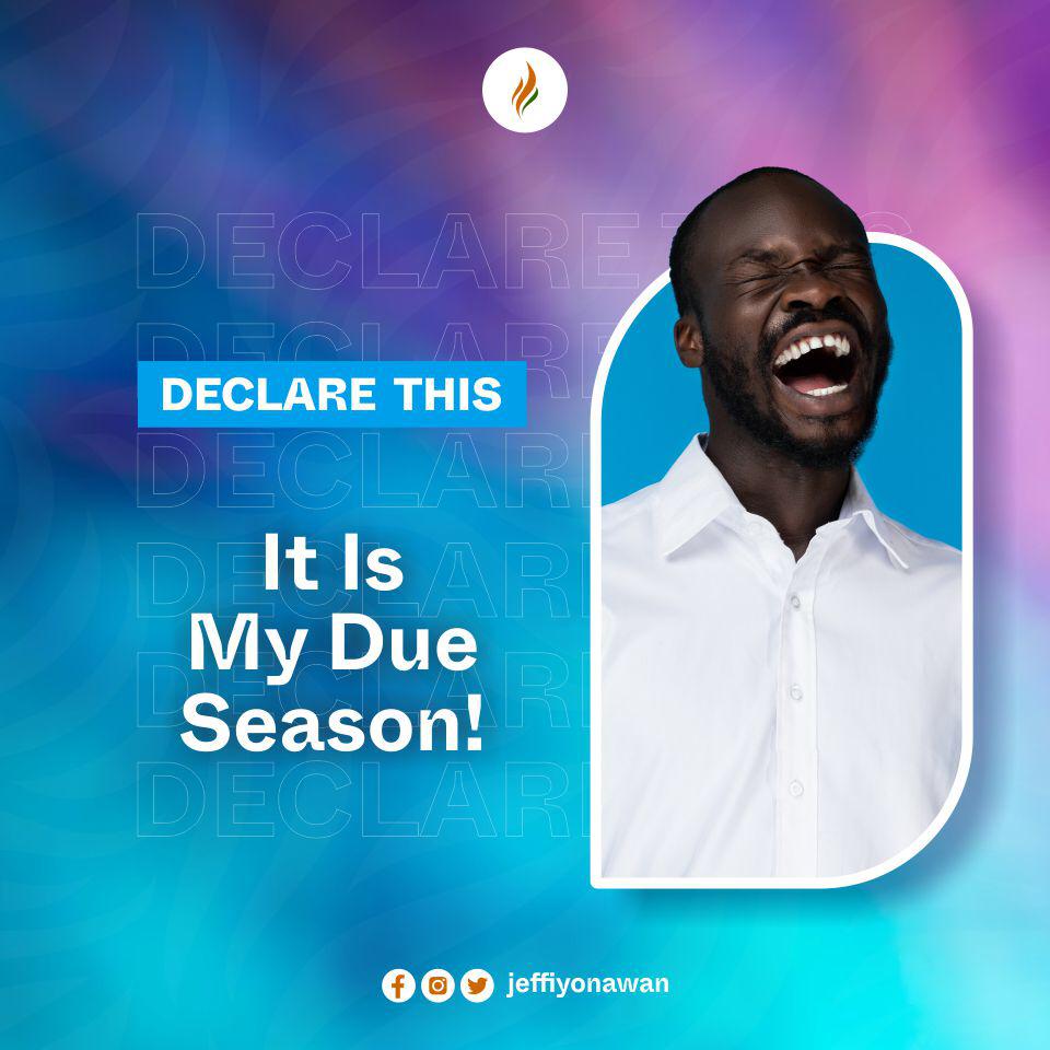 jeffiyonawan's tweet photo. Declare this; It is my due season!!
#selfdeclarations #propheticdeclaration
#qualityliving
#wisdomforliving
#jeffiyonawan https://t.co/9b4RRgBQDu