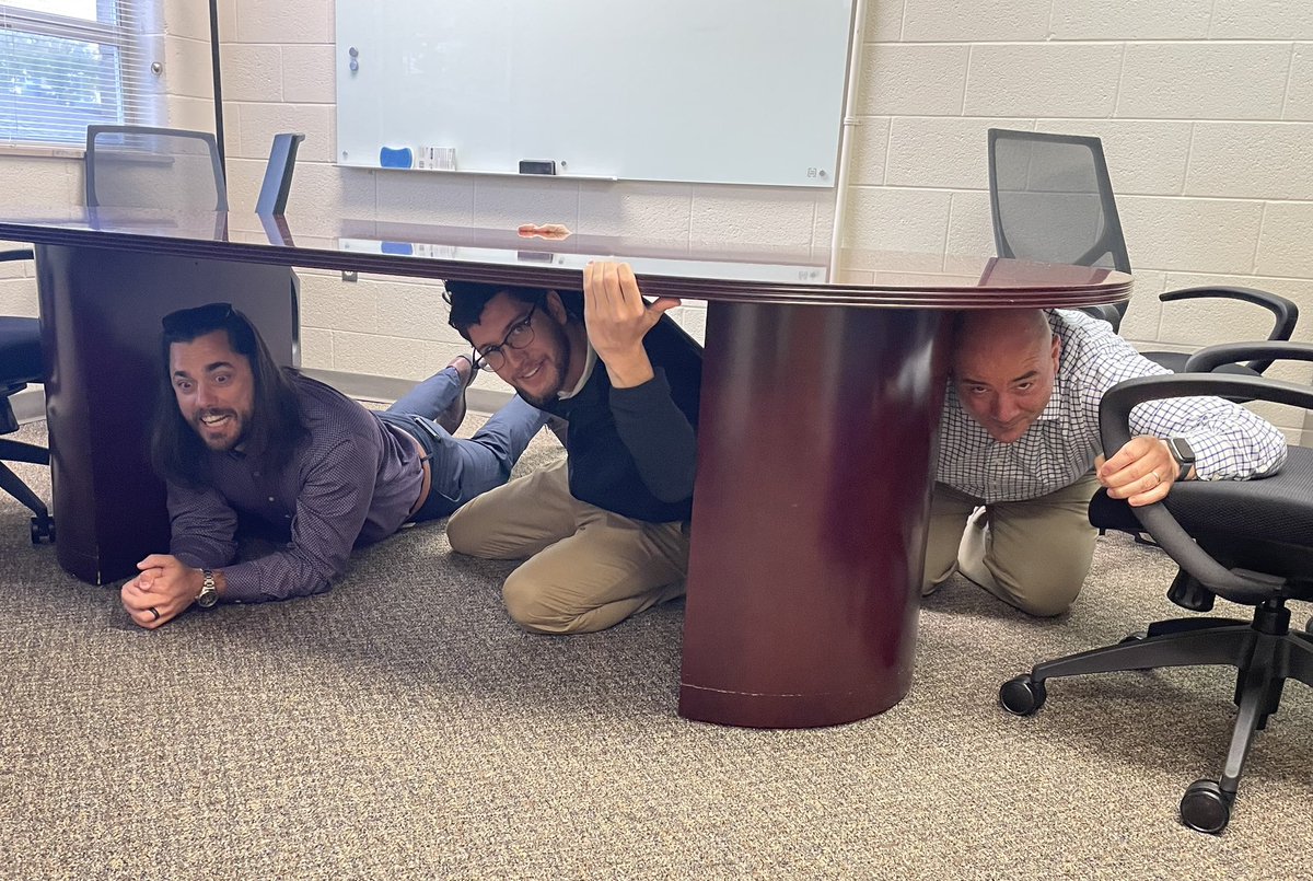 Today is the day! Tag us in your Great Shakeout pictures for a chance to win awesome prizes. Our Emergency Management and Environmental Health and Safety team joined in on the fun.  #GreatShakeOut