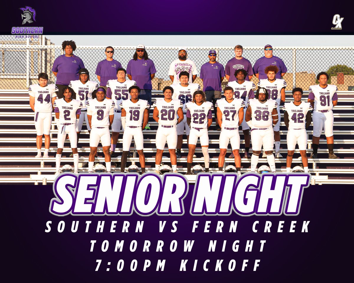 Tomorrow Night this senior class will be playing their last home game as a Southern Trojan. Show up to help send them out the right way with a big crowd and a "W"! Don't forget wear PINK 👚#poundthestone⚒️🪨 #trojanfootball🏈