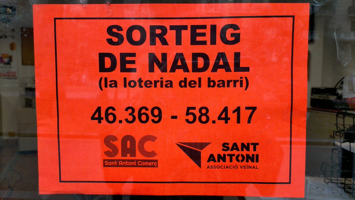 Ja tenim a l'associació el número de loteria del barri🥳, no et quedis sense i passa de 17:00 a 21:00 a comprar el teu número✨, t'esperem🎉.