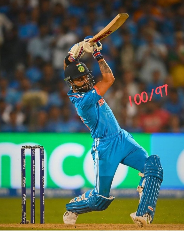 atulssng's tweet photo. Hat's off @imVkohli 
Congratulations #on #century 
100/97 https://t.co/wlYoki4TvG