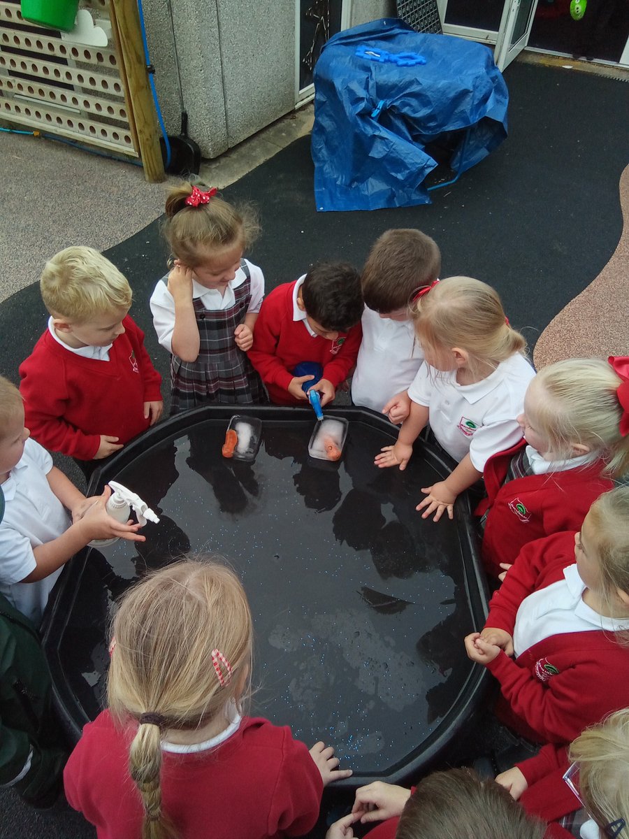 The Evil Pea has been very mischievous in Reception this week. He froze our carrots and the children had to work out how to rescue them. <a href="/suehendra/">Sue Hendra</a>