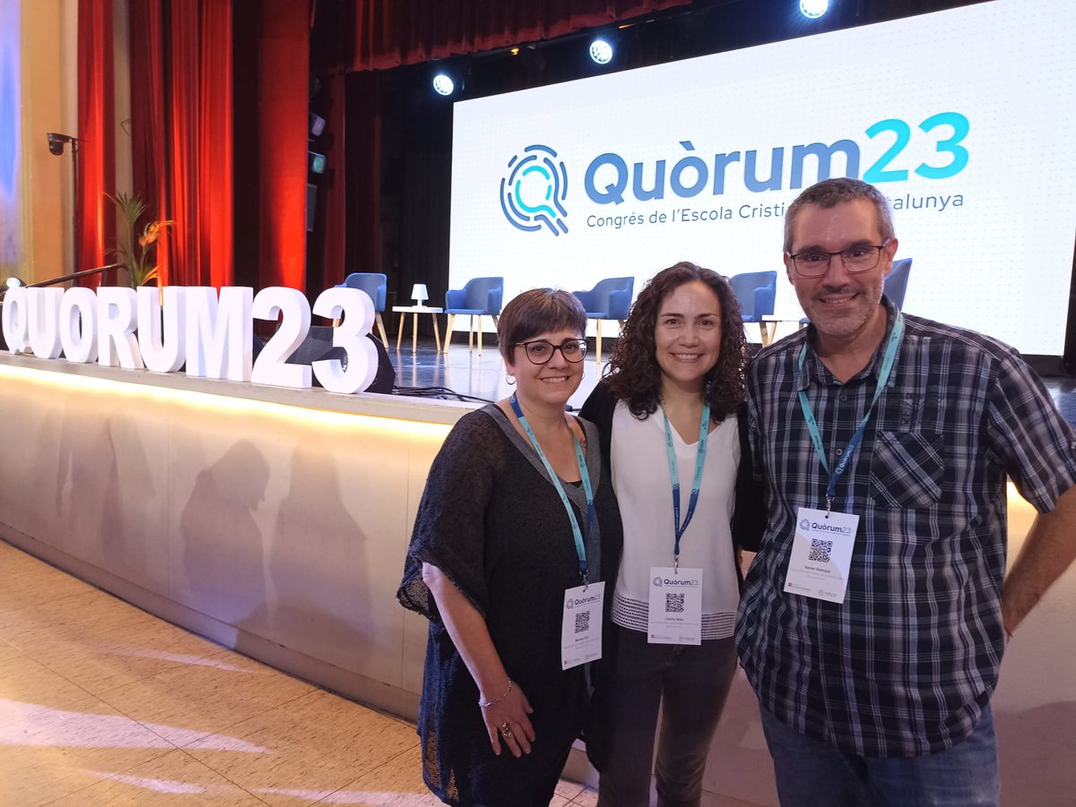 Salesians_SVH's tweet photo. Avui, som presents al congrés #Quorum23 que organitza la @FeccComunicacio, Fundació integrada actualment per 388 centres com @Salesians_SVH sense ànim de lucre on s’hi eduquen 247.868 alumnes, representant un 66% del sector concertat i un 22% en el Servei d’Educació de Catalunya! https://t.co/qZOxVjSa4s