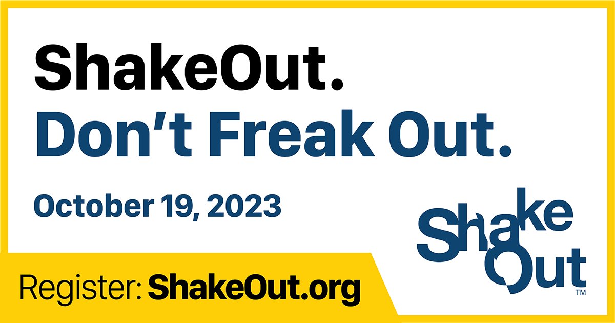Fullerton College is participating in the Great ShakeOut earthquake preparedness drill on October 19 at 10:19 a.m. Learn more at news.fullcoll.edu/get-ready-to-d…
