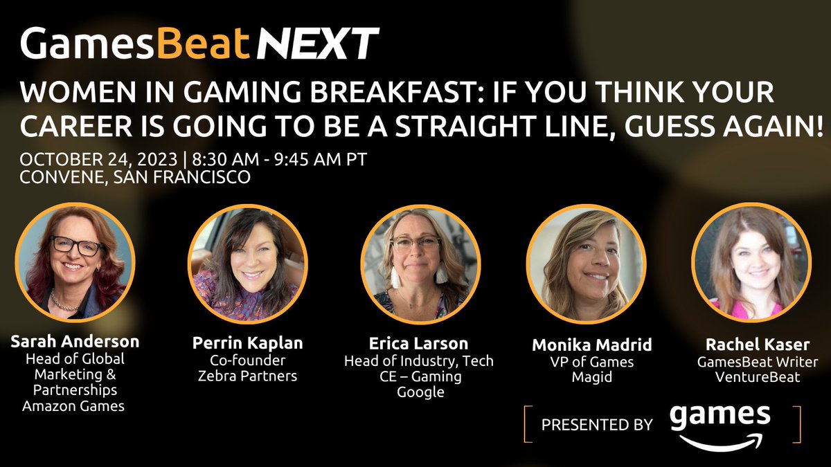 Hear from top women leaders from companies including <a href="/AmazonGames/">Amazon Game Studios</a>, <a href="/ZebraPartners/">Zebra Partners</a>, <a href="/Google/">Google</a>, and Magid on how they shaped their career paths in the industry only at #GBNext this Oct 23-24. Register to join their conversation—bit.ly/46n1M4t