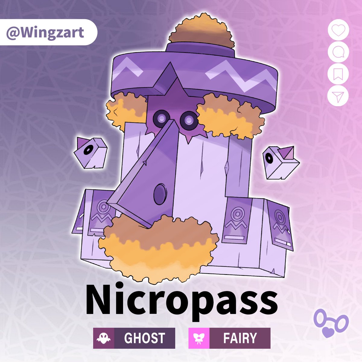Nicropass (Necromanter + Compass)
Type: Ghost/Fairy 

It is inspired by Ofrenda, Altar de Día de Muertos and Ouija. It will appear on Pokémon Meteor, the fangame of @EBaruON

#PokemonMeteor #fakemon #pokemon #pokemonleaks #inktober  #ポケモン