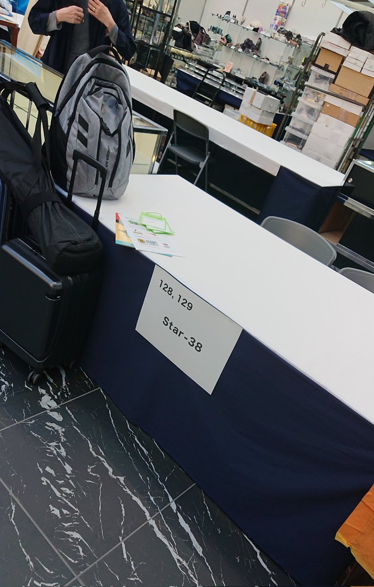 Star38_jp's tweet photo. 皆様こんにちは
本日は搬入日
東京国際ミネラルフェア・秋2023/10/20(金)・ 21(土)・ 22(日)
Star-38
No.128 ・129
入口入ってすぐ斜め右
皆様のお越しをお待ちしております
#新宿ショー
#東京国際ミネラルフェア秋
#TokyoInternationalMineralFair
#IMAGE
#IMAGE2023 https://t.co/eAhbbNokZG