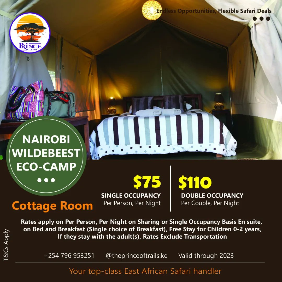 PrinceTrails's tweet photo. Experience Outdoor Recreation Overnight &amp; in the City  🌆😍 with the most of flexible Camping Deals ever! 

Contact us today for guaranteed quality service ⭐⭐⭐⭐⭐ 

Booking and Enquiries: 
0796953251 
@theprinceoftrails.ke

#travel #nature #travelphotography #photography https://t.co/7yoqDRxnF2