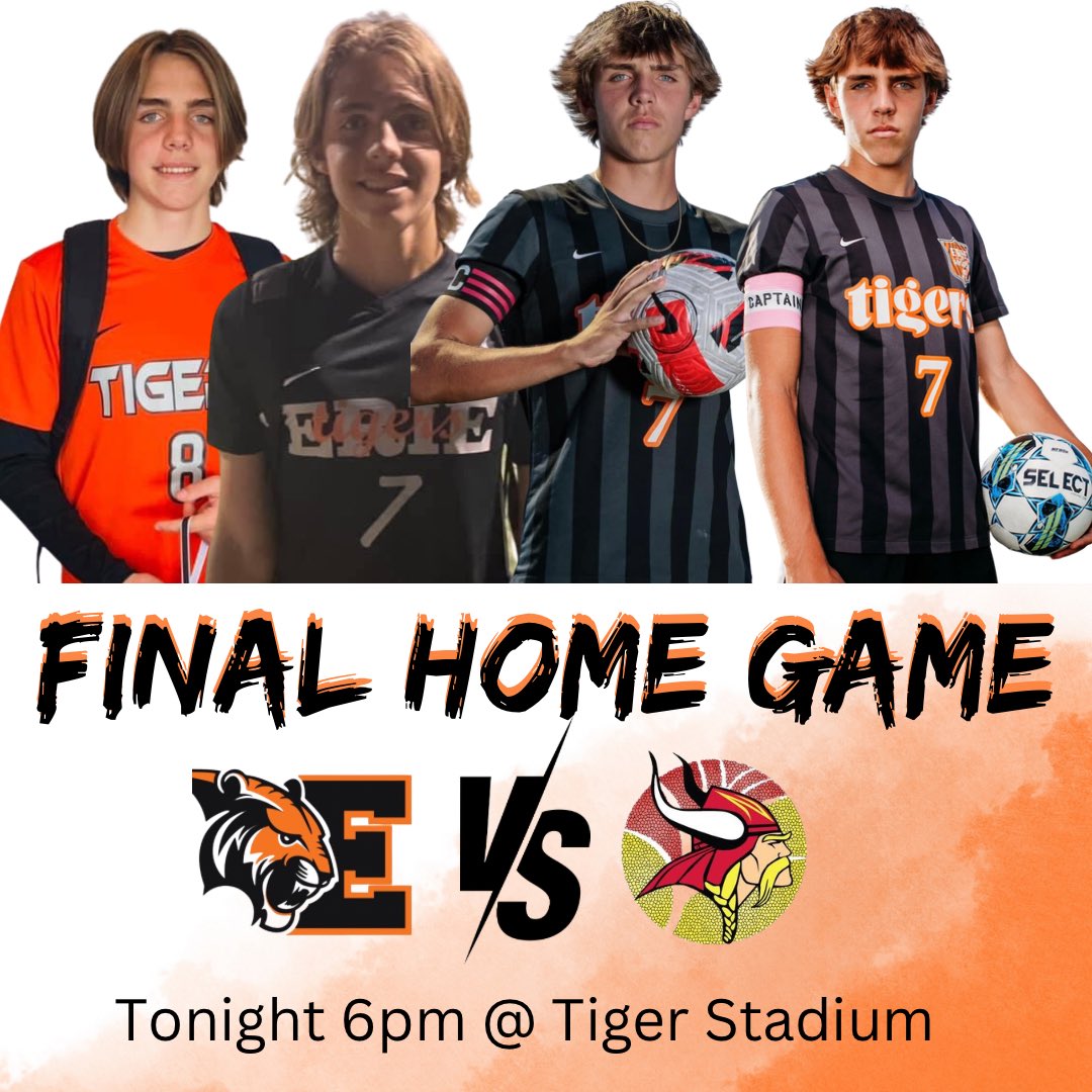 Last Erie HOME Soccer match of the season, tonight <a href="/6pm/">Follow us @Shop6pm!</a>!  Come support as we close this chapter on Tyler’s High School career!  <a href="/Tylerhoff77/">Tyler Hoffman</a>