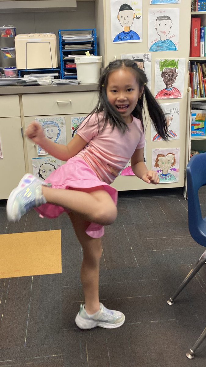 This sweet friend shared her taekwondo moves with us today! <a href="/WoParkSharks/">Worthington Park Elementary School</a>