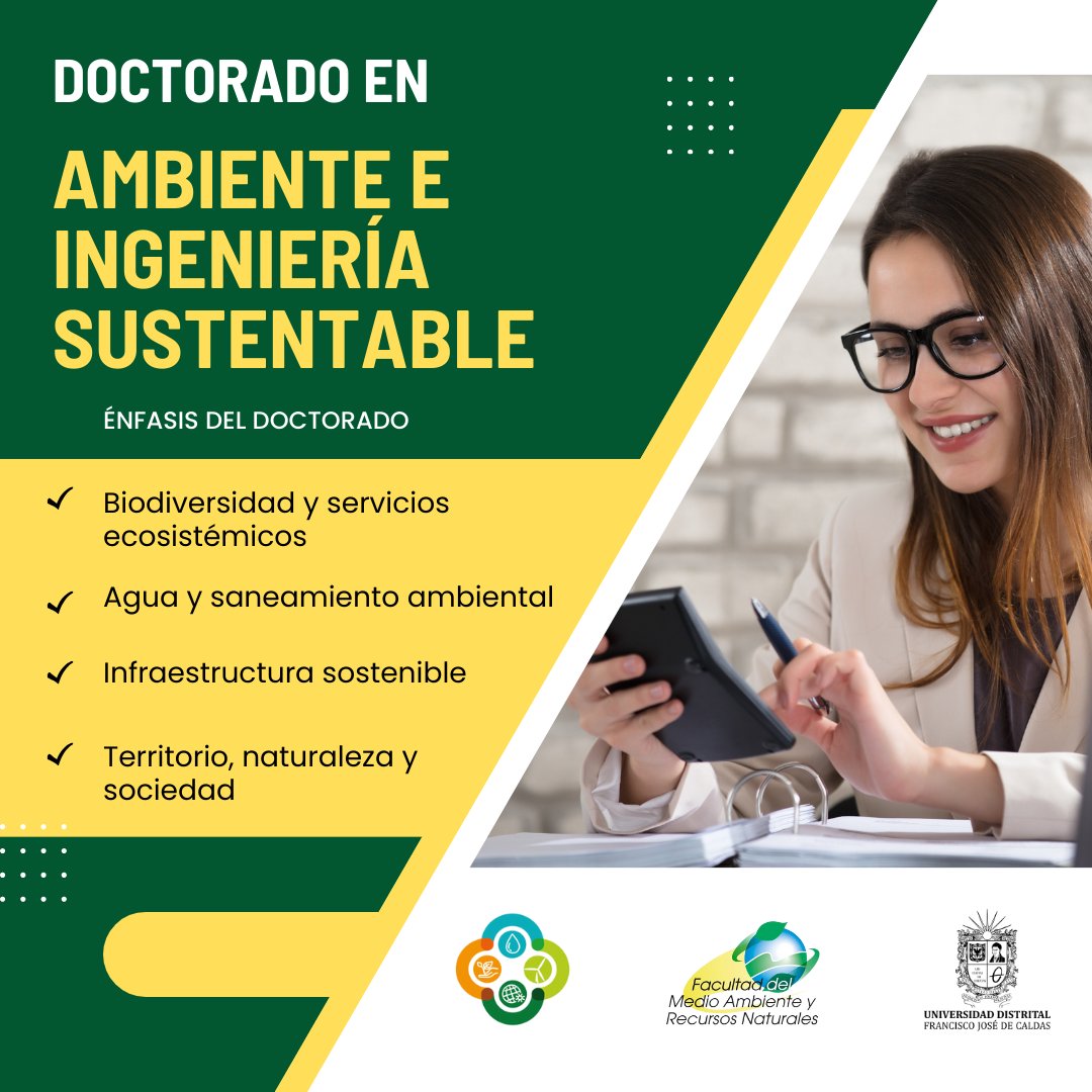 Los cuatro énfasis de investigación de nuestro Doctorado en Ambiente e Ingeniería Sustentable

🍃💧🏗️👥