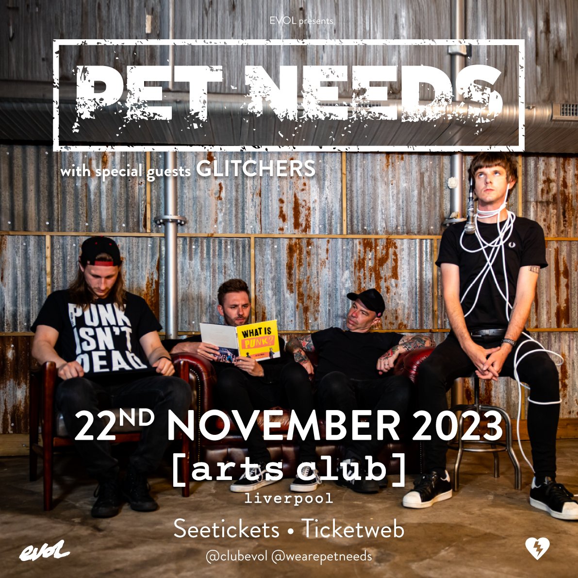 "If you could bottle the energy of this band to sell, you’d be a billionaire overnight"

Never a truer quote embodying all-slaying raw punk-rock energy of pure fire live force @wearepetneeds

LIVE: Nov 22 <a href="/artsclublpool/">Arts Club Liverpool</a> + chaotic punks <a href="/GlitchersBand/">Glitchers</a>. TIX: seetickets.com/event/pet-need…