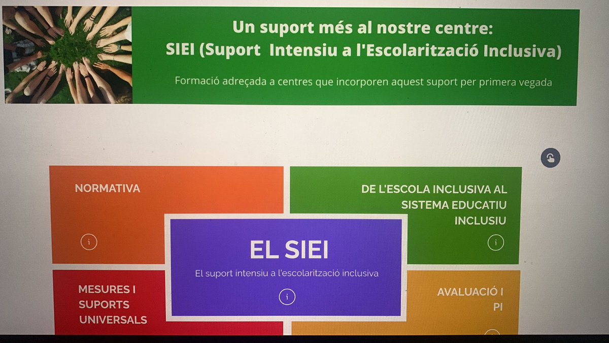 Iniciem la formació per a centres que incorporem enguany el Suport Intensiu per a l’Educació Inclusiva. Personalitzem l’educació acompanyant els diferents ritmes d’aprenentatge del nostre alumnat. <a href="/educaciocat/">Educació</a> <a href="/CRPHospitalet/">CRP Hospitalet</a>