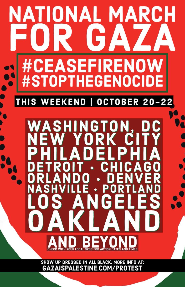 NEW from us &amp; <a href="/AdalahJustice/">#EndTheSiegeOnGaza</a>

We MUST keep flooding the streets to demand an end to the genocide of Palestinians in Gaza

Use our movement hub to find a protest:
gazaispalestine.com/protest

Planning one? Scroll to submit! Use this hub to take digital action, find resources &amp; more!