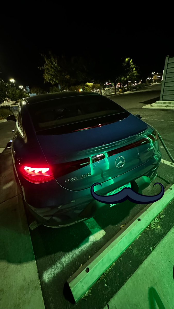 PradyPunch's tweet photo. @RateYourCharge #Derated Successful charge session from Patterson CA on @ElectrifyAm #ABB units
Any reason why @MercedesBenz #EQE can’t turn off auto headlights while charging? And why I get parking lights on one side when turning off lights? https://t.co/yDK7Wf2wkb