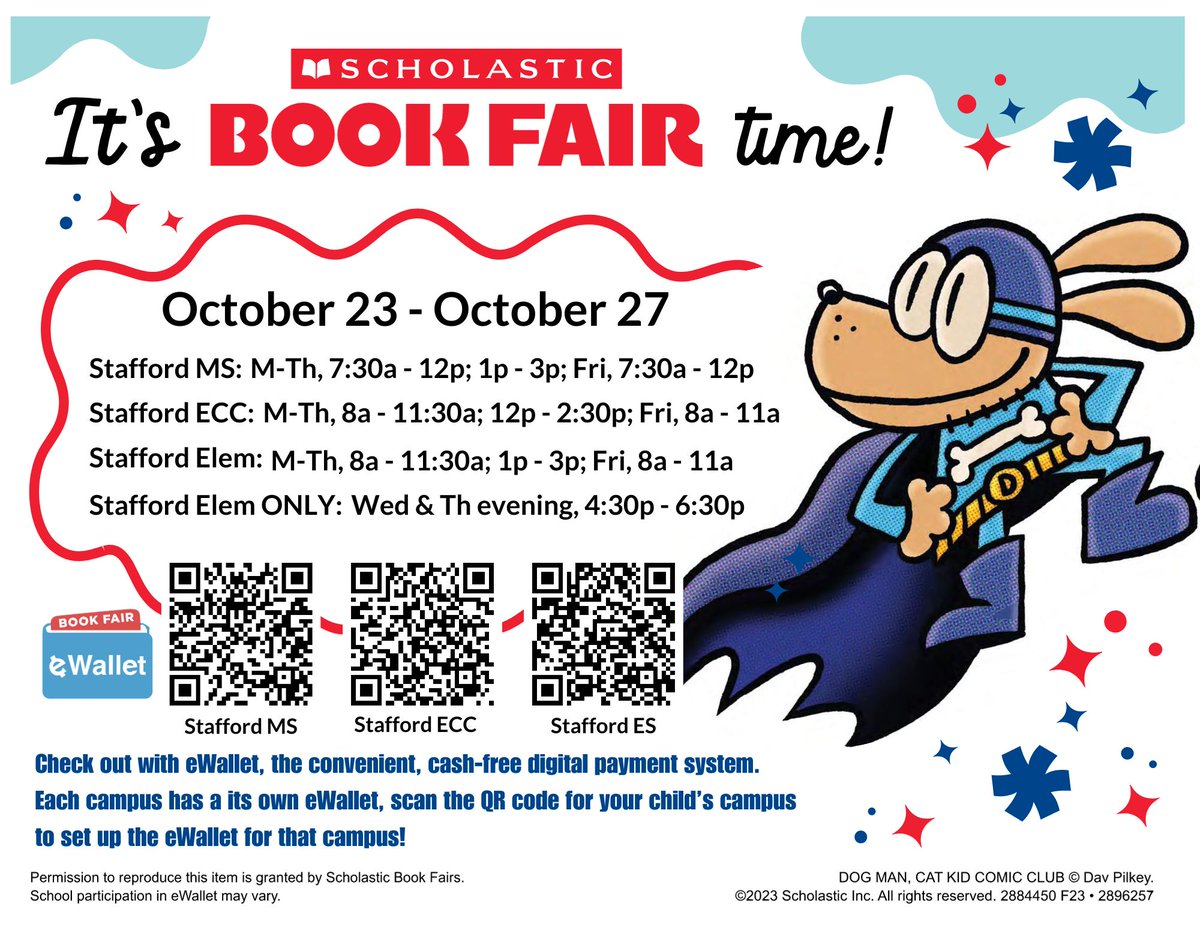 StaffordMSD Libraries (@smsdlibraries) on Twitter photo Stafford Spartans! The Fall Scholastic Book Fair is just around the corner! <a href="/SMSDMiddle/">SMSDMiddle</a> <a href="/SMSDElementary/">SMSD Elementary</a> <a href="/SMSDECC/">Stafford Early Childhood Center</a> #SMSDReads #BookFair #ScholasticBookFair Stafford Spartans! The Fall Scholastic Book Fair is just around the corner! <a href="/SMSDMiddle/">SMSDMiddle</a> <a href="/SMSDElementary/">SMSD Elementary</a> <a href="/SMSDECC/">Stafford Early Childhood Center</a> #SMSDReads #BookFair #ScholasticBookFair