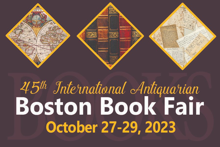 ABAA49's tweet photo. Join us for the 45th Boston International Antiquarian Book Fair at the Hynes Convention Center in Boston, MA, October 27-29, 2023.

Info: https://t.co/Zd2aTFASMm

#BostonBookFair #RareBooks #Ephemera https://t.co/9qTVmEcw2s