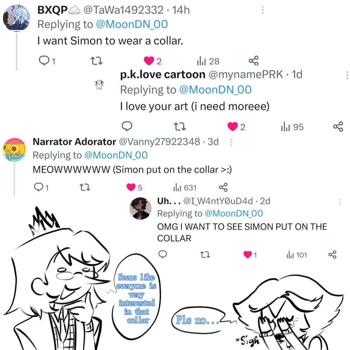 cakee_1003's tweet photo. I love the collar 🤘
#fionnandcake #FionnaandCake #adventuretime #AdventureTimeFionnaAndCake #SimonPetrikov #simonpetrikovfanart #WinterKing https://t.co/A8DAUuwcSa