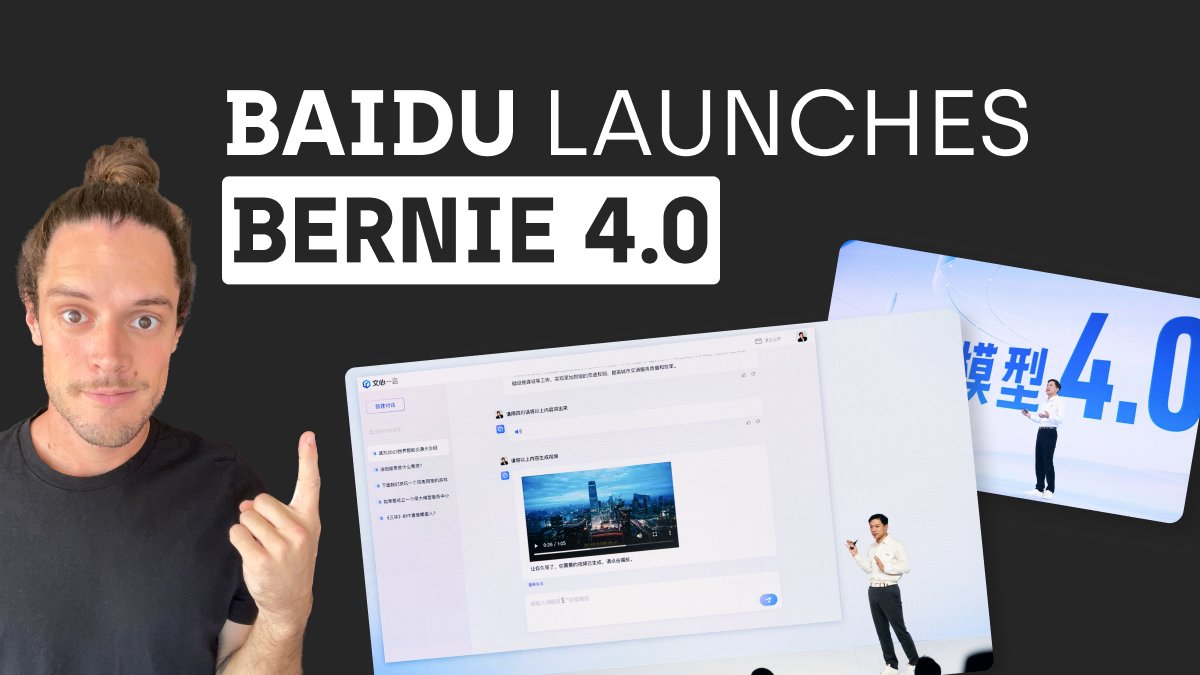 📰 NEWS 📰  

Baidu is muscling its LLM game with Bernie 4.0    

A Chinese-style approach for a Super-ChatGPT!    

Read my last article about it - and follow and subscribe to my AI collection on <a href="/Airpencc/">Airpen - Write & get paid ✍️</a>

👉 airpen.cc/6531378610b3dc…