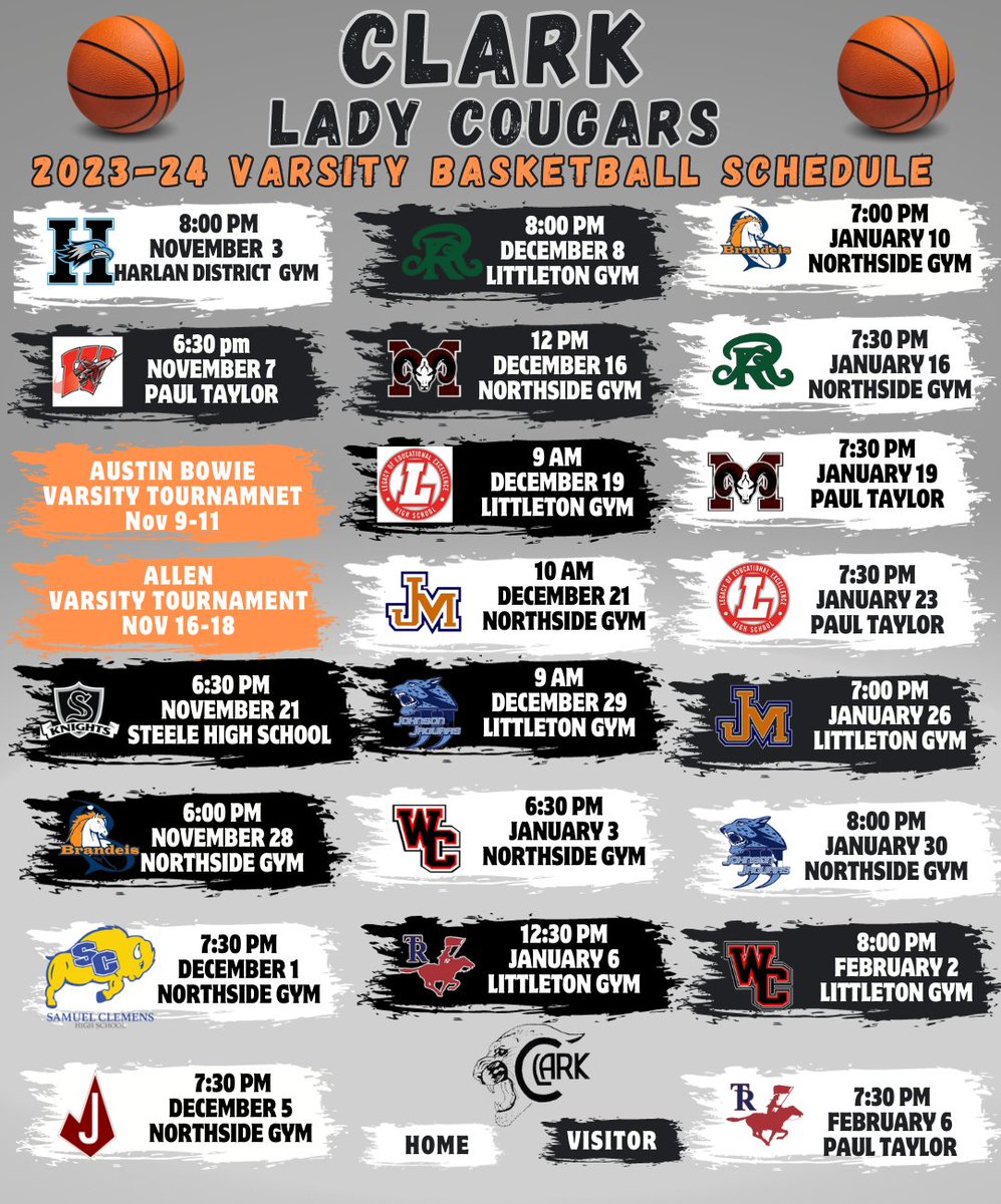 Tis the season! Come catch your @NISDClark Lady Cougars in action! 🐾🏀