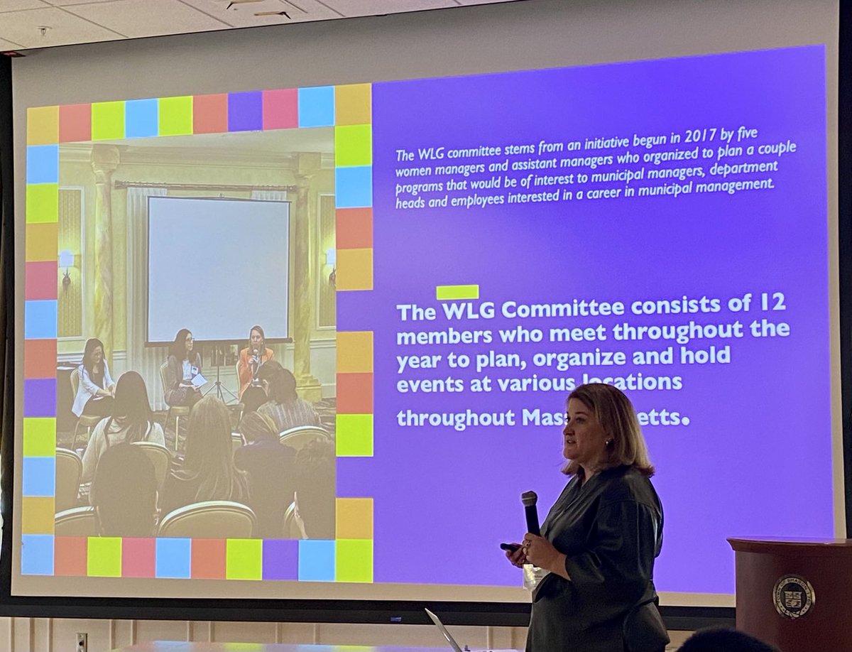 DbakerWW's tweet photo. More action from the Managers Boot Camp today: Melissa Goff showcasing the work of the Women Leading Government Committee and Leon Gaumond giving   job interview advice to attendees. ⁦@massmunicipal⁩ https://t.co/tqq8OGn7t7