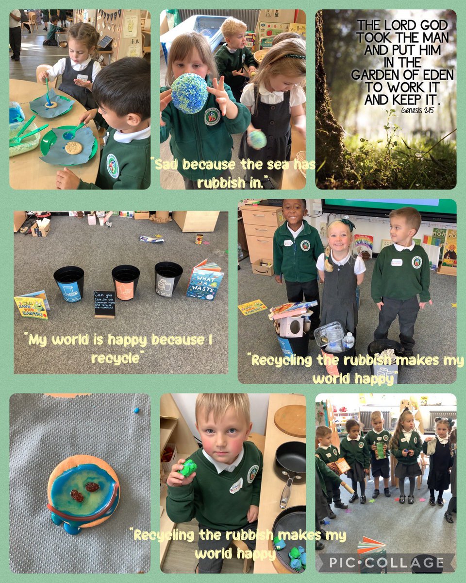 This week for #RecycleWeek, Reception had a RE lesson and Collective Worship where we learnt how to recycle and the importance of caring for God’s wonderful world. We reflected on how we can changed makers and help others care for our common home. @StJosephStBede #SJSBRE #SJSBUTW