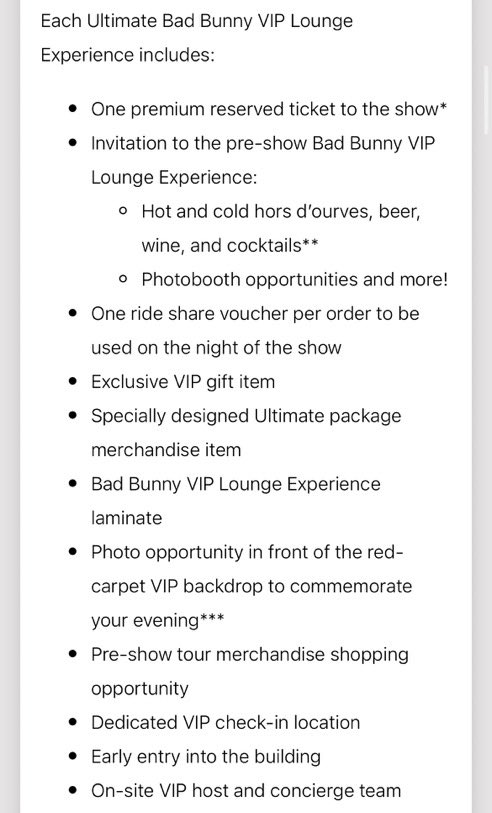bbunnyontour's tweet image. Bad Bunny - Most Wanted Tour 

VIP PACKAGES 👁️