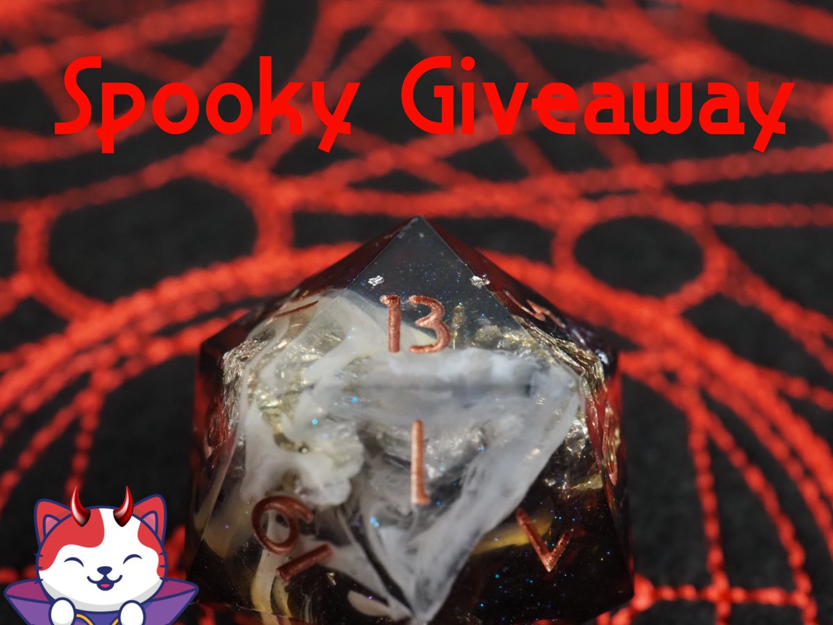 #GIVEAWAY

´tis the spooky season!! 👻

Rules:

-follow this account

-retweet and like this post (QRTs don't count)

-I will cover international shipping

-Ends October 25th - 23:59 CEST

#pnpde #würfel
#pnp
#Dice
#handmadedice
-Be wary of scammers, only this account will dm you
