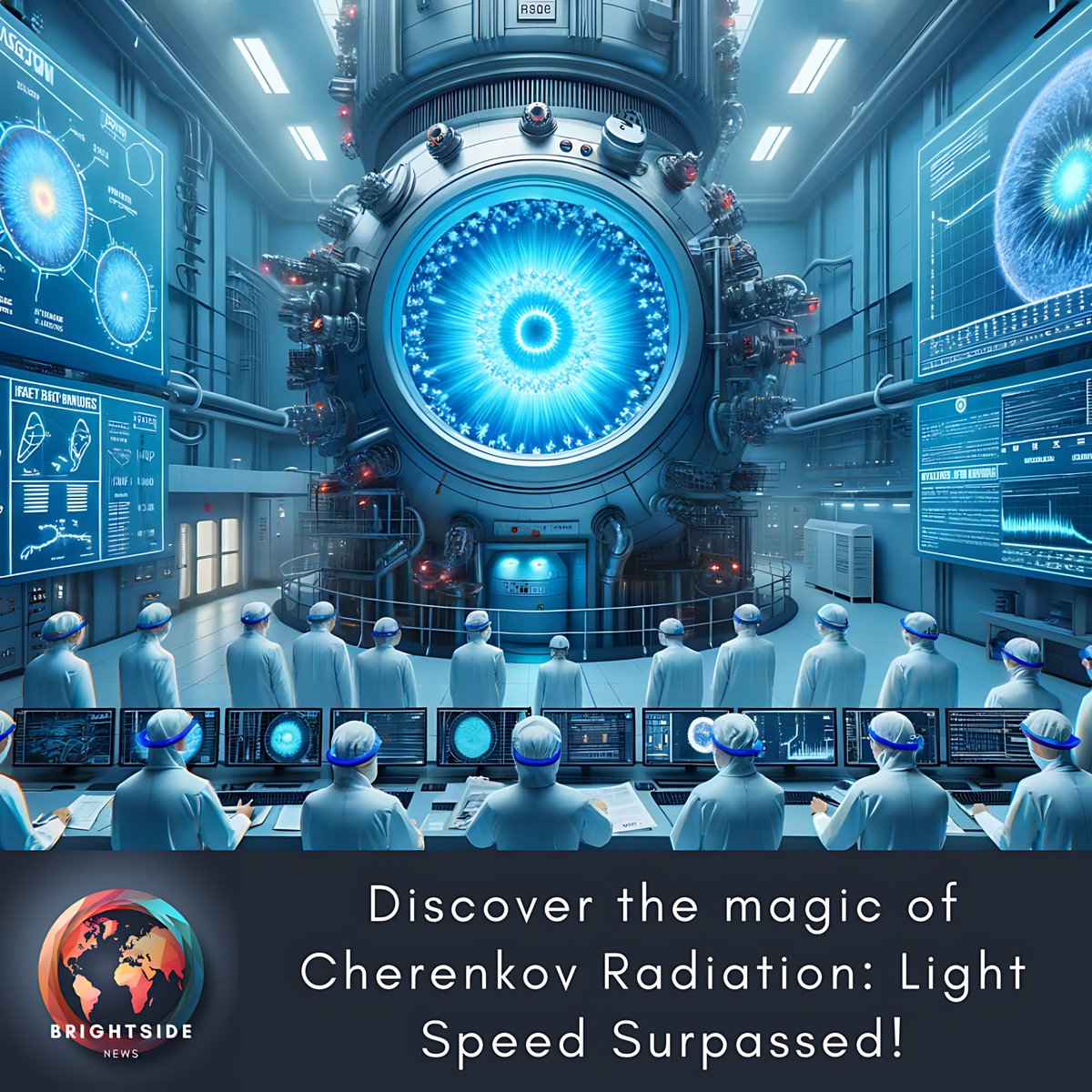 NewsSideBright's tweet photo. 🚀🔵 Discover the Cosmic Mystery: An eerie blue glow when fusion defies light's very speed in water! A breakthrough from the depths of science to the stars. What's this radiant phenomenon that has scientists buzzing? Dive in to unravel!

Here's all you need to know 👇

🧵 1/7