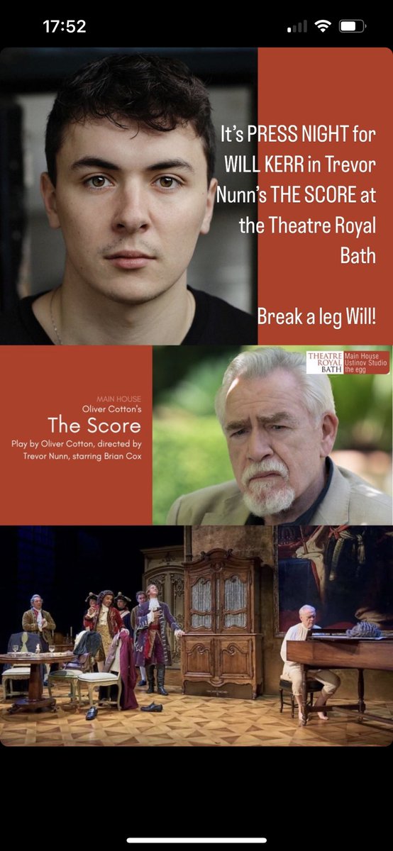 🍾🎭 PRESS NIGHT 🎭🍾

So proud of you Will! 
#Actor #Theatre #ProudAgent