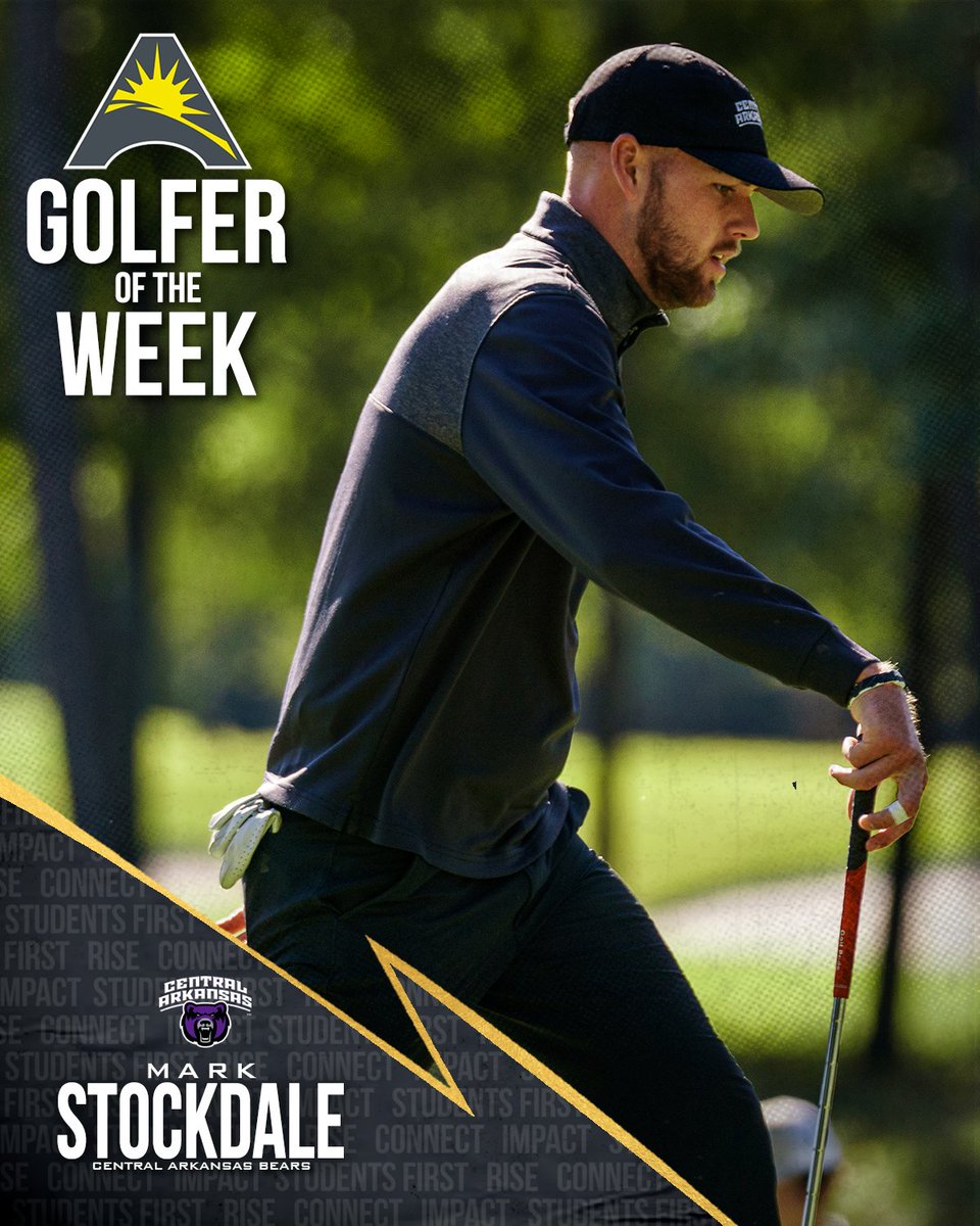 .<a href="/UCAMensGolf/">UCA Men's Golf</a>'s Mark Stockdale claimed the program's first medalist honors since 2018 with his win at the Everett Buick GMC Classic to earn him ASUN Golfer of the Week honors‼️👏⛳️🤩🐻

🔗: asunsports.org/news/2023/10/1…

#ASUNMGolf | #BearClawsUp | <a href="/UCAAthletics/">Central Arkansas Athletics</a>