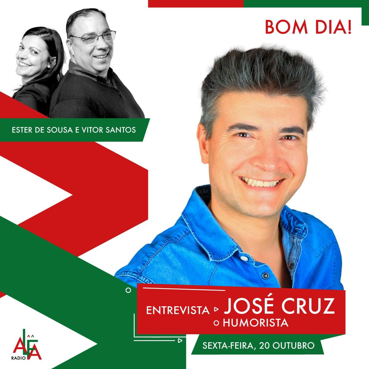 VitorLove2's tweet photo. 🇵🇹 Atenção aviso a todos os @seguidores ⚠️⚠️ José Cruz é o convidado especial do Bom Dia! na @RadioAlfaParis 
Amanhã, 6ª feira, 20 de Outubro, o "frantuguês" vem  para uma emissão de 4 horas. Vai ser bonito vai .
Fique ligado! À Rádio que nos liga! https://t.co/3Bd01gsHYr