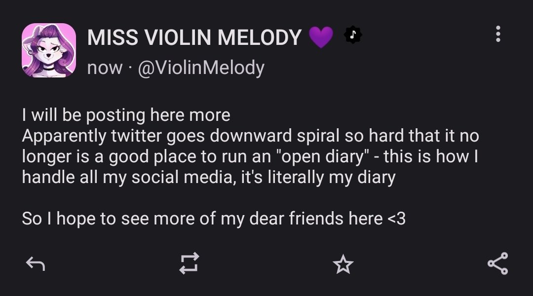 I am moving my diary~

Find me on equestria.social/@ViolinMelody 💜