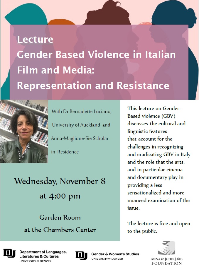 du_cjs's tweet photo. Italian Cinema film showing on November 9th and the Anna Maglione-Sie Visiting Scholar in Residence talk on November 8th by Bernadette Luciano from the University of Auckland, on November 8th. https://t.co/CDBZpMm9DE
