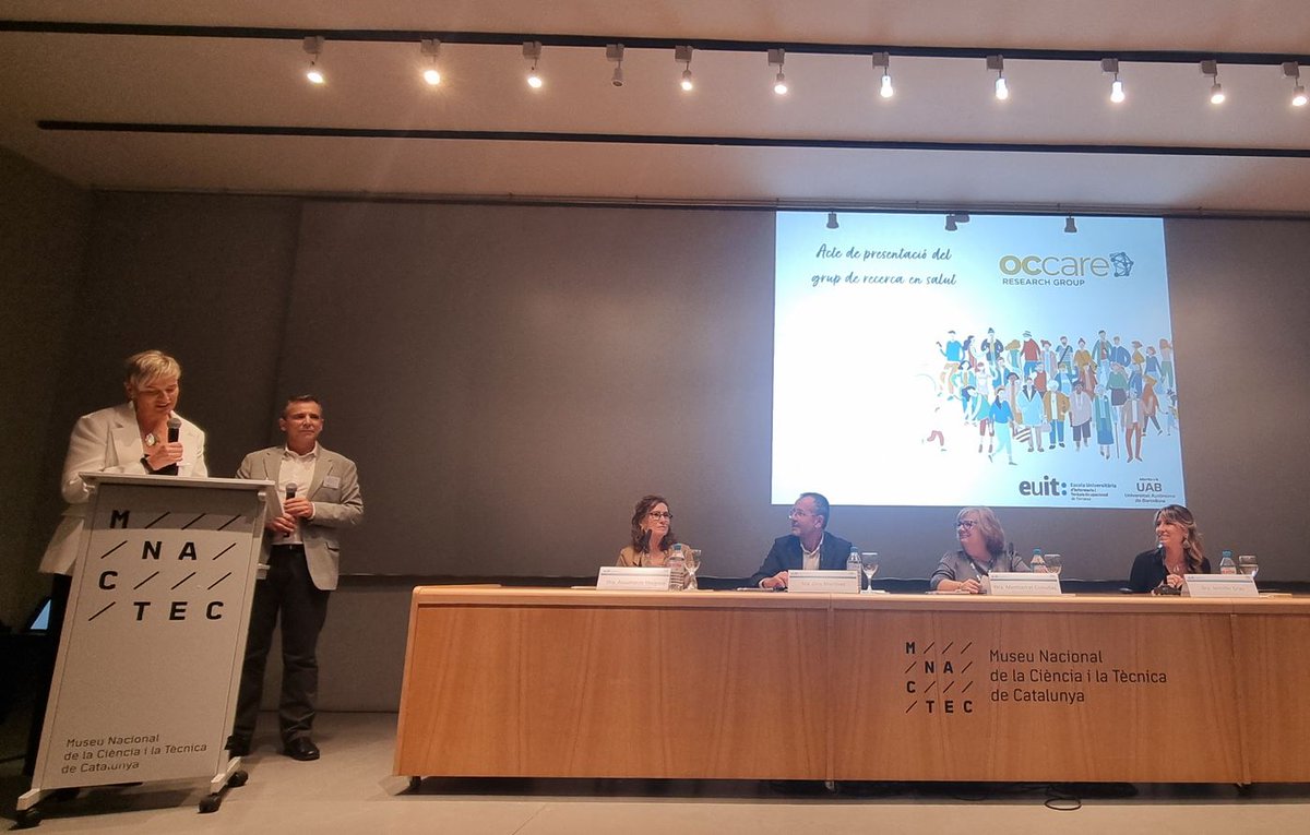 👉S'ha presentat el Grup de Recerca en Diagnòstics i Intervencions Complexes en Salut des de l'Ocupació i la Cura, <a href="/OCCARE_euit/">OCCARE</a>, que forma part de la Fundació per a la Docència Sant Llàtzer que inclou l'<a href="/euit_terrassa/">EUIT</a>