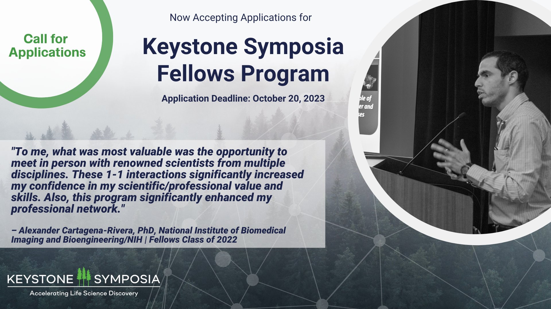 Keystone Symposia Fellows Program – Applications due Oct 31st