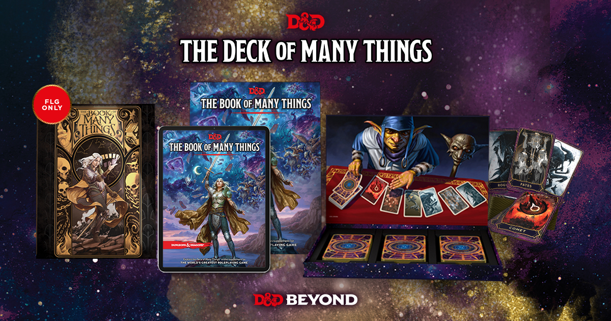 D&D Beyond on X: Introduce more magical whimsy into your game with The Book  of Many Things! ✨ 50+ New Magic Items ✨ 30 New Mystical Monsters ✨ New  Backgrounds & Mystical