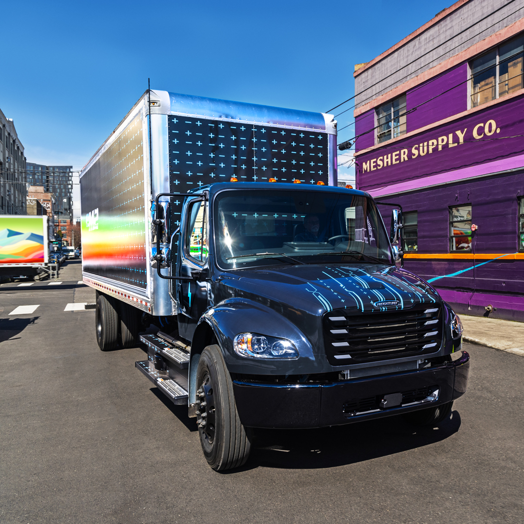 New truck, same delivery power: The #1 best-selling M2 is now
electric. And the future is bright. #ThePowerBehindTheSwitch