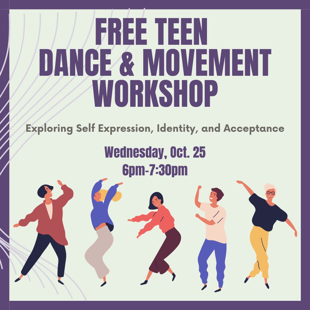 Teens, join Juma's Dance & Movement Workshop on Oct. 25th! Dive into self-expression & identity. Details in the image. Register now! shorturl.at/bwyO4 🌟 #DanceWithJuma #cornelius #pdxdance