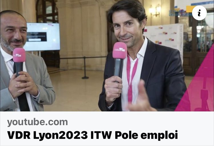 Retrouvez l’interview 🎥 de @pole_emploi réalisée sur le <a href="/VDRecruteurs/">VillageDesRecruteurs</a> organisé par <a href="/EventsAglae/">Aglaé Events</a> et <a href="/grandlyon/">Métropole de Lyon</a>.

Ce sont des milliers d’offres d’emploi et de formation proposées durant 2 jours les 18 et 19 octobre 2023 au <a href="/palaisbourse/">Palais de la Bourse Lyon</a> <a href="/CCILYONMETRO/">CCI LYON METROPOLE</a>.

👉 youtu.be/DwBP3j671iM?si…
