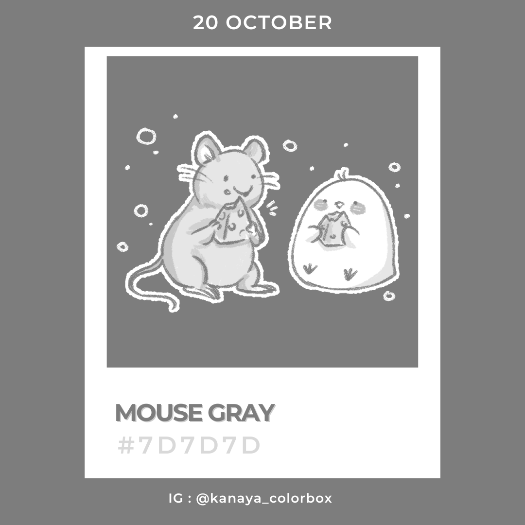 KaNaYa_KNa's tweet photo. 20 October | #7d7d7d
Mouse Gray | マウスグレイ
เมาส์เกรย์
https://t.co/nASwkFwIcb
─────────────────────
🐀
─────────────────────
#Birthday_Color
#20October #10月20日
#kanaya_colorbox_challenge https://t.co/2fCp28BxPX
