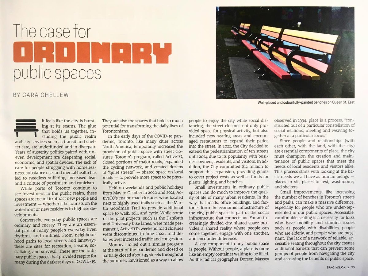 CaraChellew's tweet photo. It’s always nice to see my work in print. Thanks @JohnLorinc @dylan_reid and the folks at @Spacing for the opportunity! https://t.co/TYB2K0OrYF