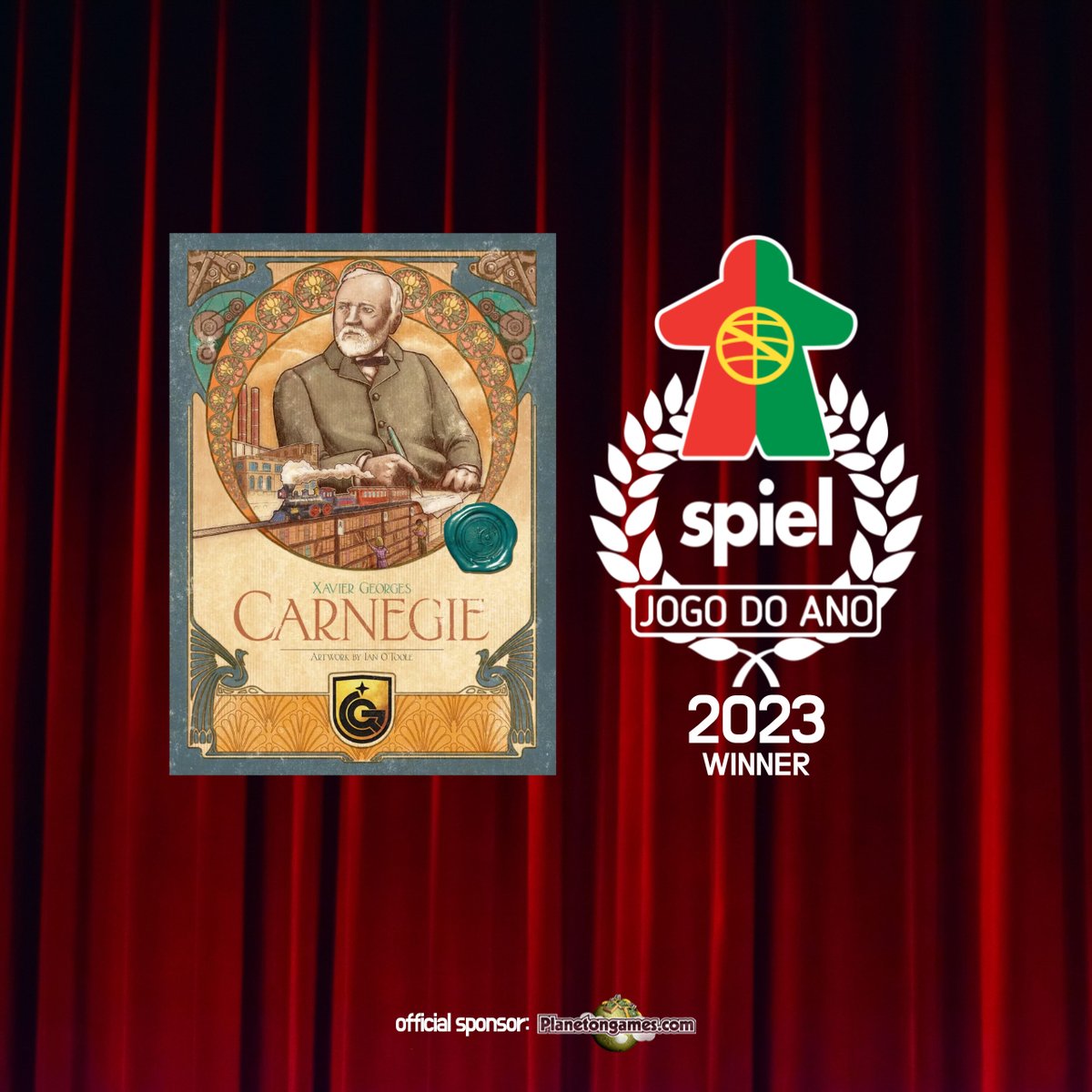 SpielPortugal's tweet photo. And the winner of Spiel Portugal Game of Year 2023 is:

#boardgames #jogodoano #JDA #jogosdetabuleiro https://t.co/NUnhwhhmWR