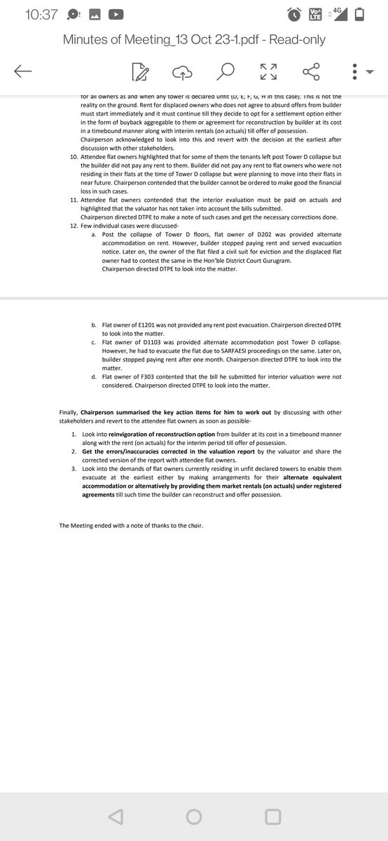 ChintelsOwners's tweet photo. ADC Gurugram had a meeting with Flat owners of Towers DEFGH in #ChintelsParadiso on 13th Oct 23. Attached is the copy of confirmed Minutes of Meeting as confirmed by attendee flat owners
@DC_Gurugram 
@nishantyadavIAS 
@dtcphry 
@cmohry 
@PMOIndia 
@narendramodi https://t.co/Zh0WE3LWOu