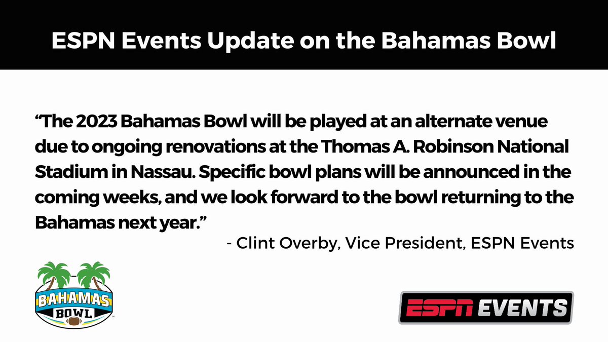 Bahamas Bowl Update