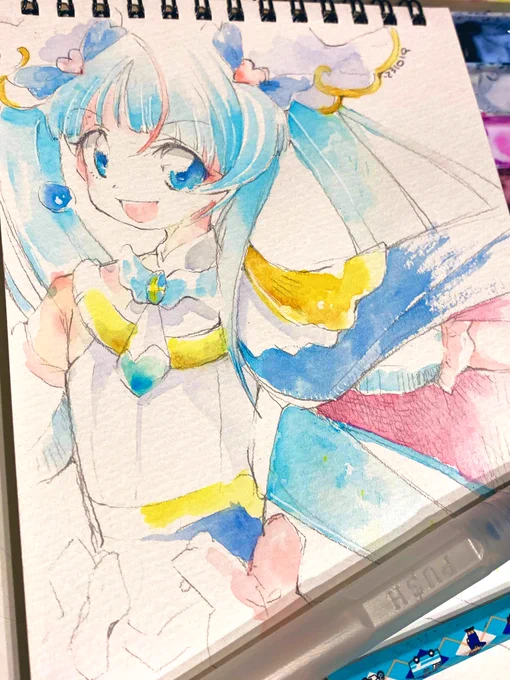 スカイ #プリキュア版深夜の真剣お絵描き60分一本勝負 