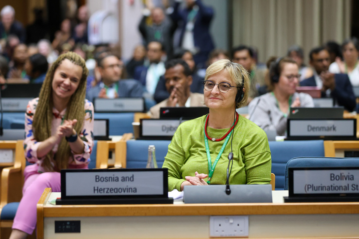Earth Negotiations Bulletin (@iisd_enb) on Twitter photo Senka Barudanovic (Bosnia and Herzegovina), from Central and Eastern Europe, was elected #SBSTTA Chair, after a historic vote at the resumed second part of the <a href="/UNBiodiversity/">UN Biodiversity</a> COP15. Senka Barudanovic (Bosnia and Herzegovina), from Central and Eastern Europe, was elected #SBSTTA Chair, after a historic vote at the resumed second part of the <a href="/UNBiodiversity/">UN Biodiversity</a> COP15.