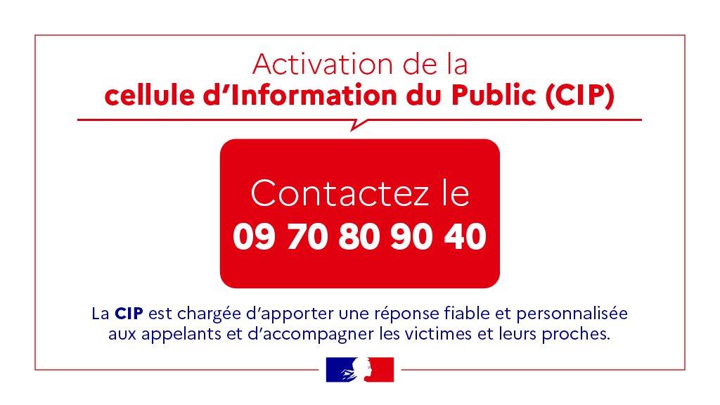 #VigilanceRouge🔴 En raison de la situation météorologique, la Cellule d'Information du Public est activée et joignable au ☎️ 09 70 80 90 40